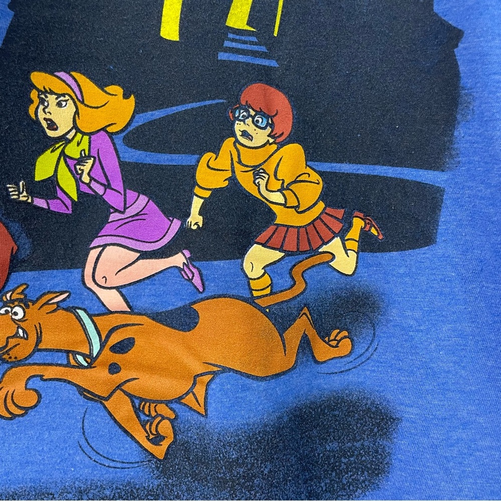 Scooby Doo T-Shirt XL Blue Retro Graphic 90s Cartoon Tee Nostalgia Dog Ghost - Picture 9 of 16